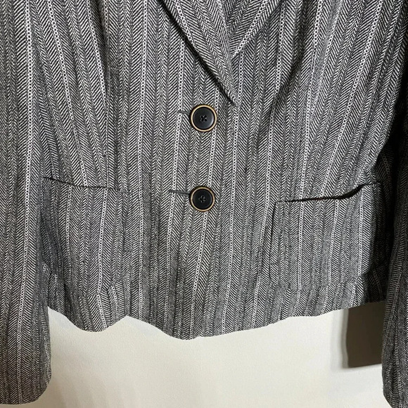 Banana Republic Wool Tweed Blazer Jacket Women's Size 8 Gray Career Formal - Picture 7 of 13